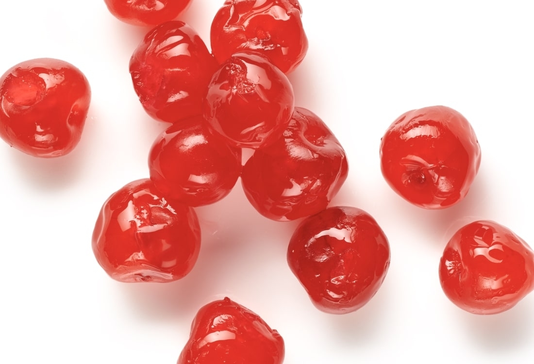 Cereza roja confitada