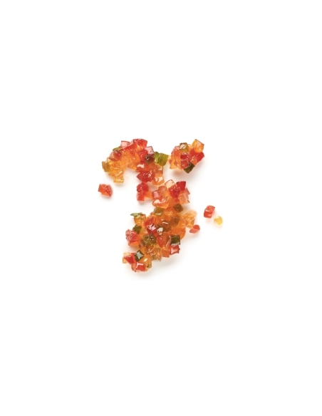 Mezcla de fruta confitada troceada