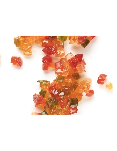 Mezcla de fruta confitada troceada
