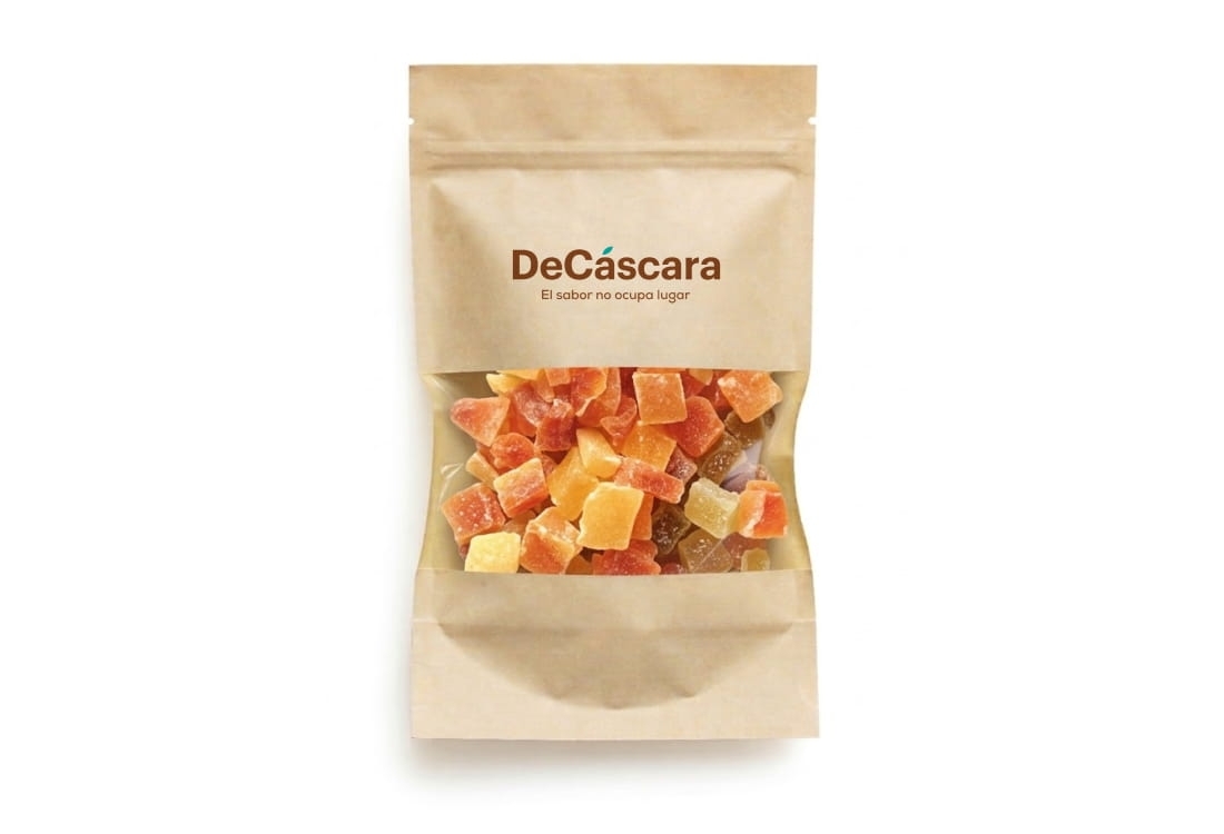 Papaya deshidratada con azúcar